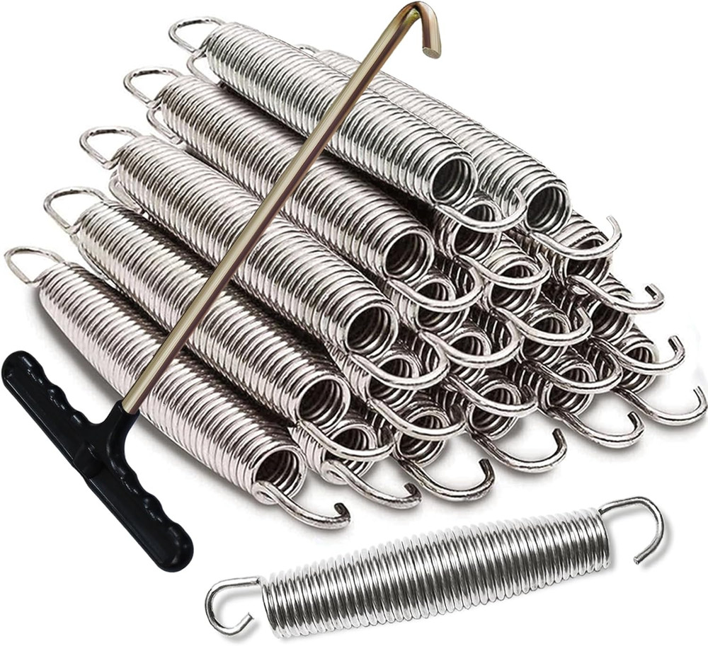 USA 20-Pack Trampoline Springs, Premium Galvanized Stainless Steel Replacement S