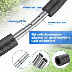 Curved Trampoline Poles Replacement, 1 Lower & 1 Upper Safety Trampoline Pole…