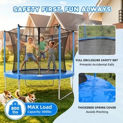 Weyride 8FT Trampoline for 4-5 Kids, 800 lbs Max Weight, ASTM F381