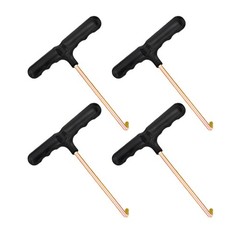 4Pcs Compact Durable Boot Lace Hook Tool for Ice Skates and Hockey Shoes Black