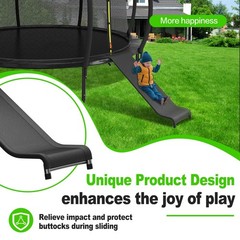 Universal Trampoline Slide for 10FT-16FT, Outdoor Fun Accessory, Safe Kids Climb