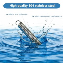 pcs Extension Springs,304 Stainless Steel Extension Springs 0.047″x0.4″x6.5″ 6