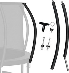 Trampoline Curved Pole Replacement Universal 10-16ft Frame with T Connector
