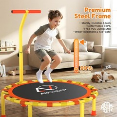 ANCHEER 38” Kids Trampoline with Adjustable Handle, Indoor Outdoor