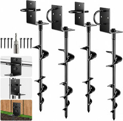 Multi-Purpose Ground Anchors, Trampoline Stakes Screw In, Fully Welded Anchors S