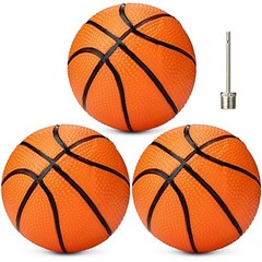 3 Packs 7 Inch Mini Inflatable Basketballs Plastic Replacement Basketballs