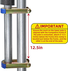 Trampoline Poles Replacement for Trampoline Legs up to 1.5″, Universal Trampolin