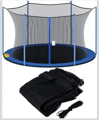 SPORTYOUTH Trampoline Netting Replacement for 6 Straight Poles 12ft 13ft 14ft…