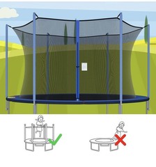 Trampoline Net Replacement for Straight Pole 14ft Round Frame Enclosure 4 Poles