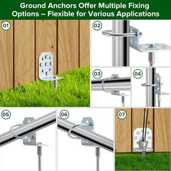 Swing Set Anchors 20″ â€“ Heavy Duty Ground Anchors Screw in with L-Brackets …