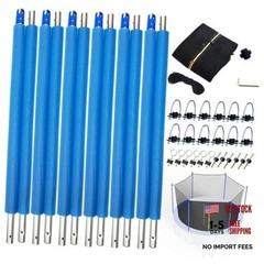 15FT Trampoline Net and Enclosure Replacement With Clamps, Screws, Bolts, Tube