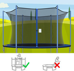 Durable Trampoline Safety Net for 12FT-15FT Round Frames – UV & Weather Resistan