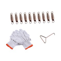14/24pcs 5.5″ 7″ 6.5″ Trampoline Springs Heavy Steel Replacement Kit+Hook+gloves