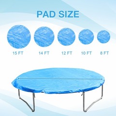 Round Trampoline Weather Rain Protective Cover Waterproof Fits 8/10/12/15FT