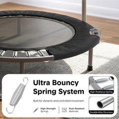 SereneLife 40″ Foldable Mini Trampoline for Adults – Compact Fitness Rebounder w