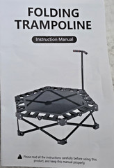 Mini Portable/Foldable Trampoline w/Handle, Adults, Black, 330 lbs., Limit, NIB