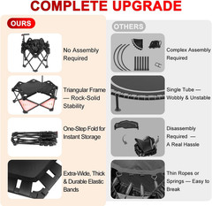 Foldable Mini Trampoline — One-Step Fold & Open, 42″ Rebounder Trampoline for Ad