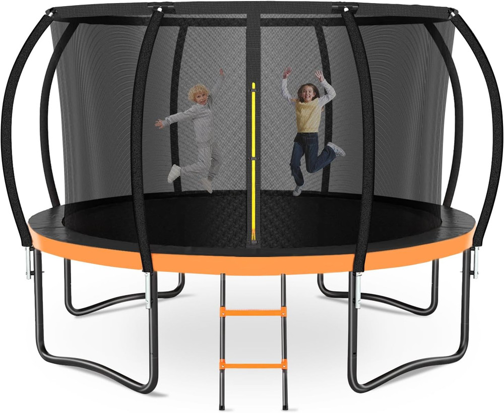 12 FT Outdoor Trampoline with Enclosed Net, 12FT Recreational Trampoline for Kid