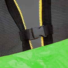 15ft Trampoline with Basketball Hoop, Inflator & Ladder, Green