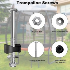 15 Pack Trampoline Screws – Steel Replacement Parts for Jump Stability