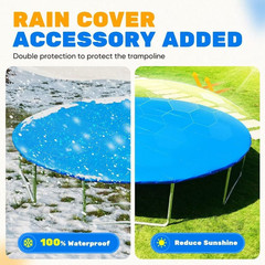 1200LBS Weight Capacity Trampoline 16 15 14 12 10 8 FT for Kids with Safety Encl
