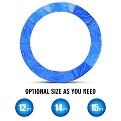 Safety Pad Spring Round Frame Pad Cover Replacement for 12FT Trampoline Blue
