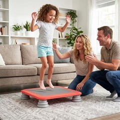 25.5” Mini Trampoline with 4 Removable and Non-Slip Foot Pads for Kids