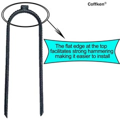 Heavy Rebar Trampoline Wind Stakes with Flat Welded Head,10’’x3’’x0.32’’ Wind…