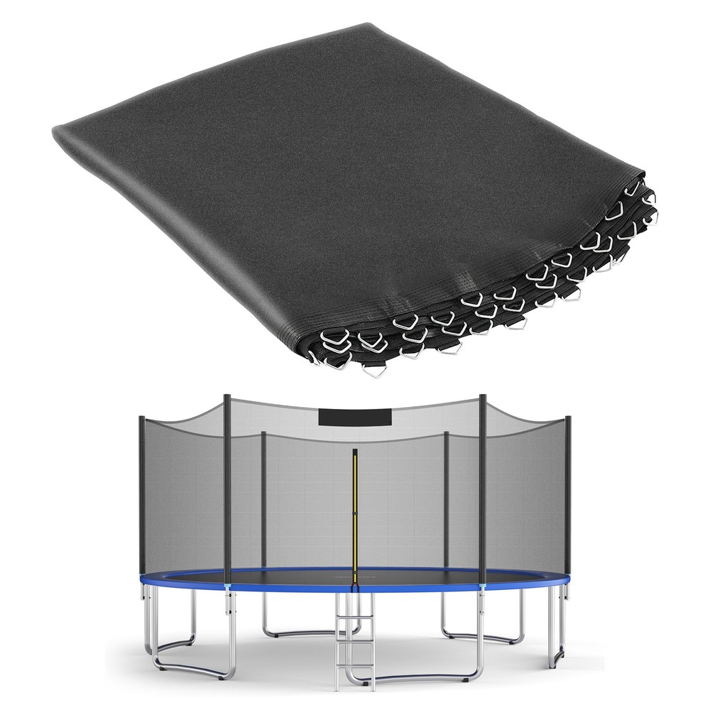 High-Elastic Trampoline Mat Fit 14ft Frame w/80 V-Hooks Using 5.5″ Spring