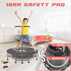K KENSONE 40/48″ Low-Impact Rebounder Trampoline for Adults with Bungee, 450/550