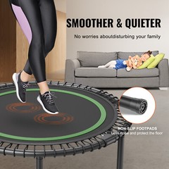40″ Foldable Mini Fitness Trampoline Adults Indoor Exercise Rebounder