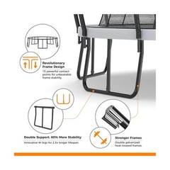 Trampoline Outdoor 10FT 14FT 16FT with Enclosure,5 Reinforced U-Shaped Legs w…
