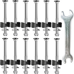 12 PCS Trampoline Screws, Long Screw Trampoline Replacement Parts, Anti-Loose Bo