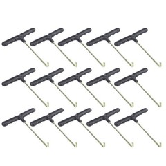 15 Pcs Spring Handle Hook T Shaped Puller Tool Trampoline Portable Plastic