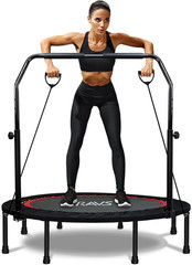 Mini Trampoline for Kids Adults 40″/48″ Foldable Fitness Rebounder Kids Trampoli