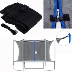 12-15ft Trampoline Safety Net Outdoor Enclosure Netting Replacement Part 6/8Pole