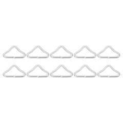 10Pcs Trampolines Triangle Buckle, 1 1/2″ Metal Triangle Ring Buckles, Silver