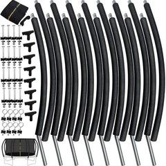 10ft 8 Pcs Trampoline Curved Poles Replacement Enclosure