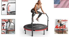Indoor Rebounder Trampoline 48 Inch with Foam Pad for Comfortable Jumping