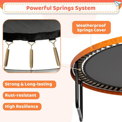 12 FT Outdoor Trampoline with Enclosed Net, 12FT Recreational Trampoline for Kid