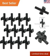 12 Black Cruciform Gap Spacers for Trampoline Enclosure – Secure & Stable Design