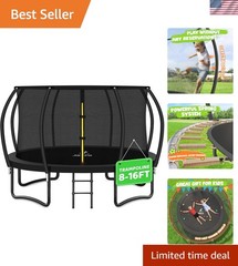 Trampoline 8FT 10FT 12FT 14FT 15FT 16FT, Recreational Trampolines with Enclos…