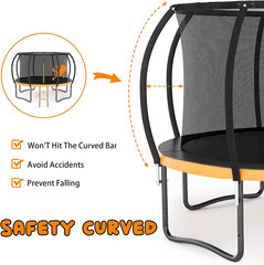 12FT 14FT Trampoline for Adults/Kids – Outdoor Trampoline with Basketball Hoop,