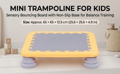 Yellow Mini Trampoline For Kids Sensory Trampoline Bouncing Board With Non LHEV
