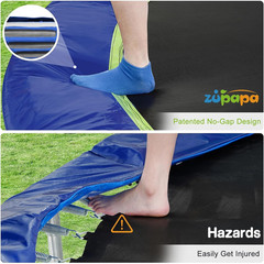 Zupapa 1800LBS Trampoline with Safety Net and Ladder – 10-Year Warranty