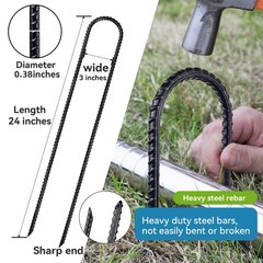 Trampoline Ground Anchors 24-Inch Heavy Duty U Rebar Stakes for Trampoline, D…