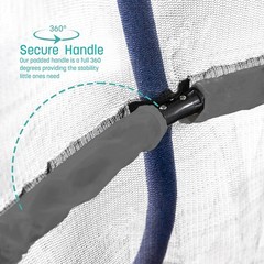 360-Degree Handlebar Mini Trampoline with Enclosure – Perfect for Young Jumpers!
