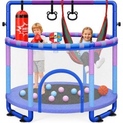 Yohood 55 Inch Trampoline For Kids With Enclosure 6 In 1