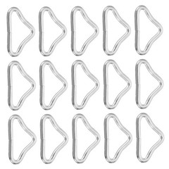 40Pcs Trampoline Triangle Rings Zinc Plated Steel Heavy Duty Metal Connectors
