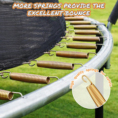10FT 12FT 14FT 15FT 16FT Outdoor Trampoline with Enclosure Net, Heavy Duty Yard